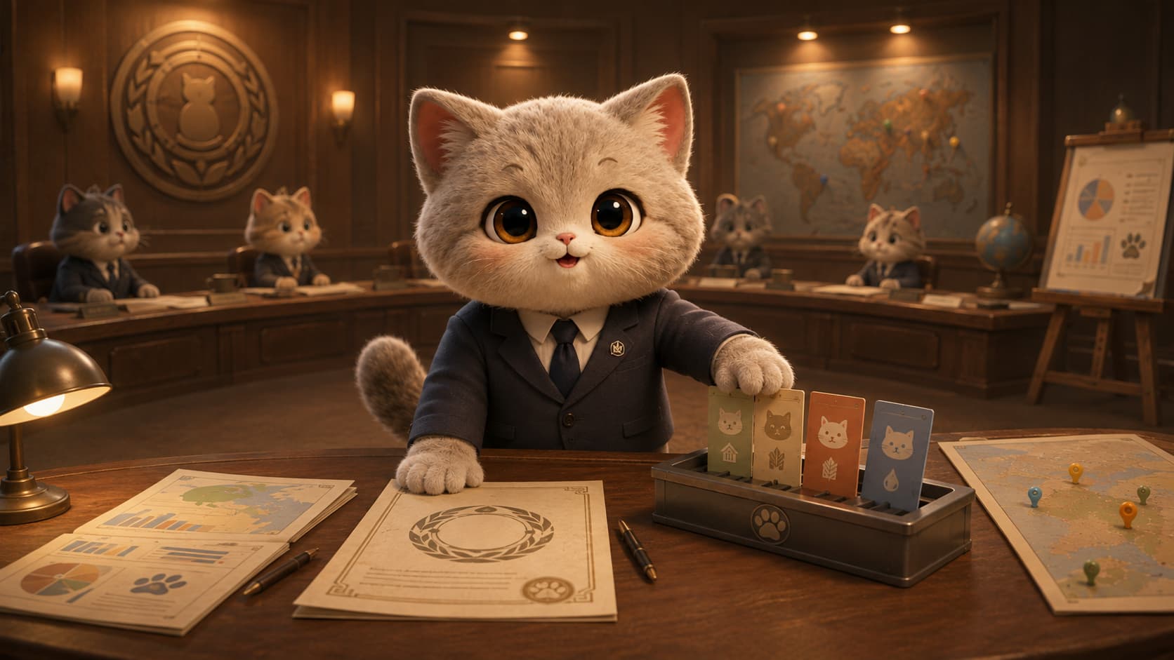 达格·哈马舍尔德猫在跨城协调桌上依据共同规则评估彼此冲突的请求