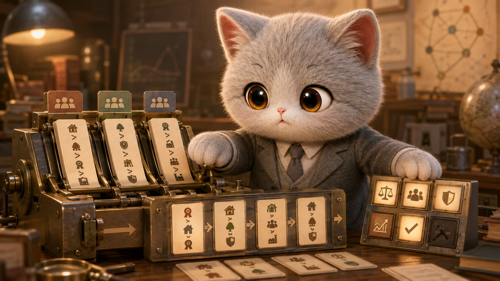 肯尼斯·阿罗猫调整集体选择规则并观察一个理想条件随之熄灭